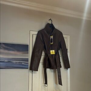 Kenneth Cole New York Brown faux jacket